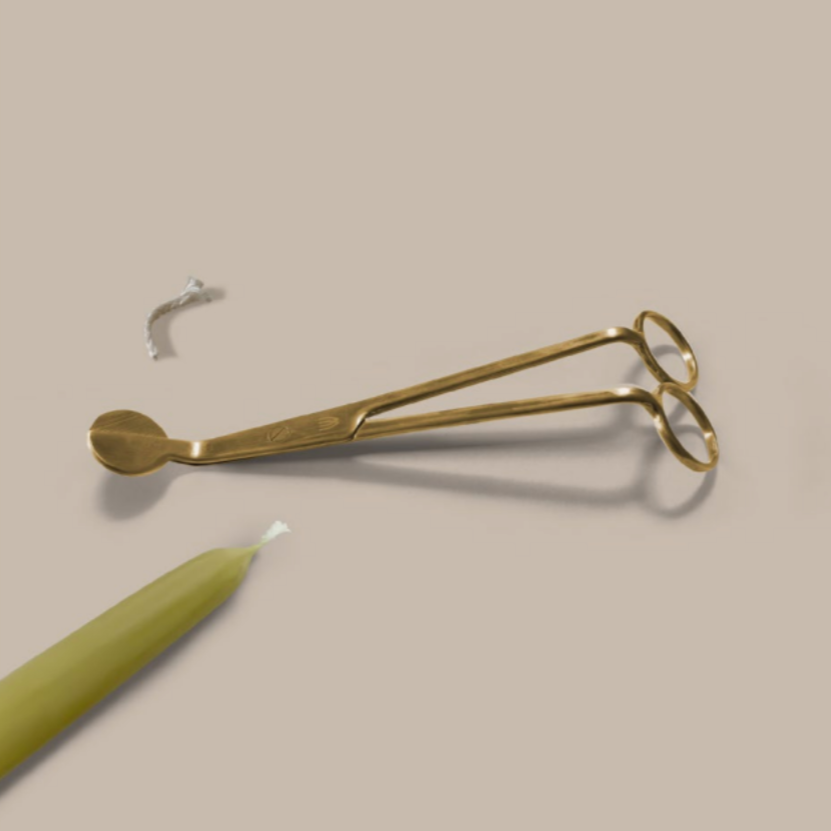 Gold plated stainless steel wick trimmer