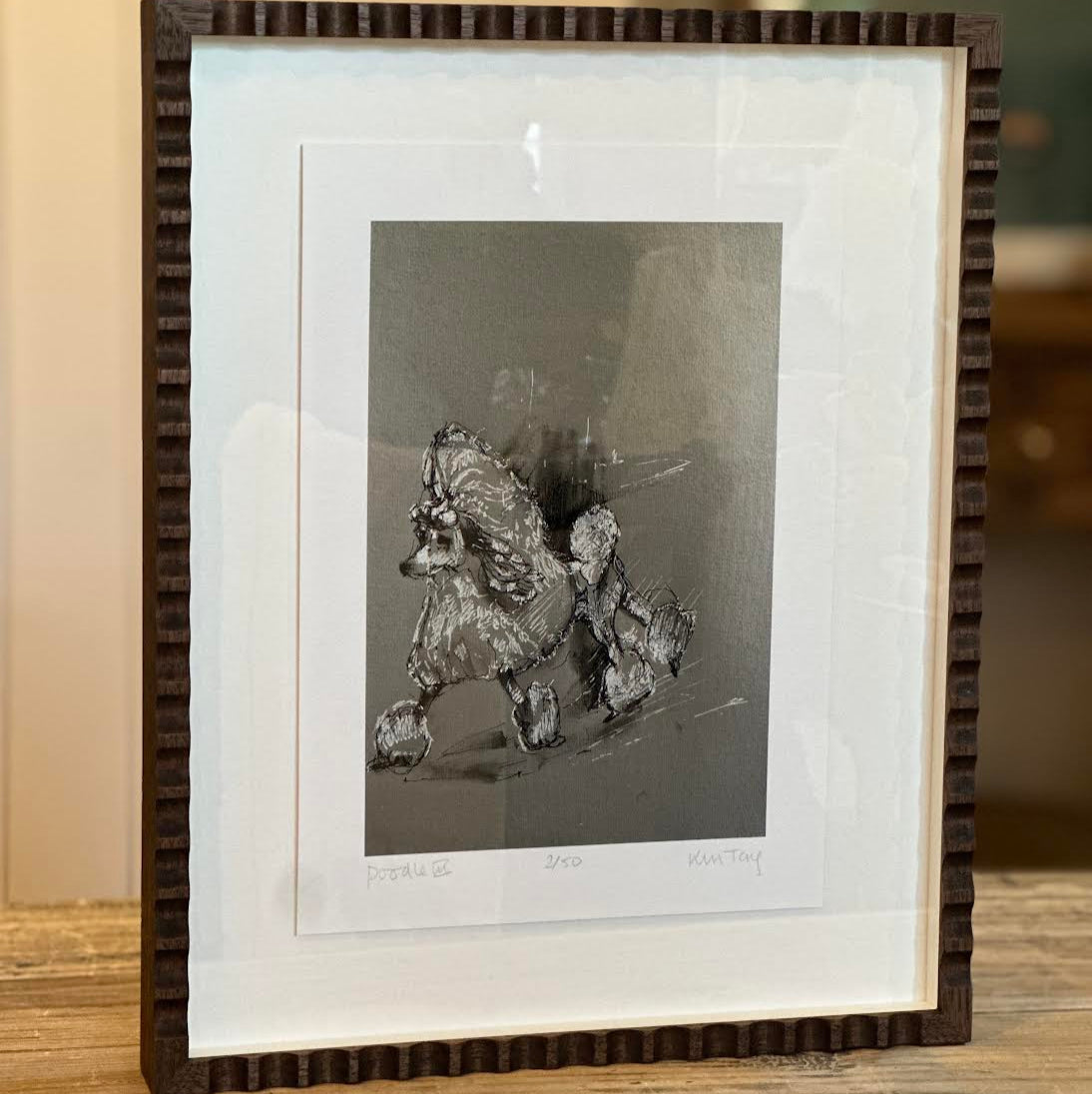 Poodle Print Grey and White - Kim Tong