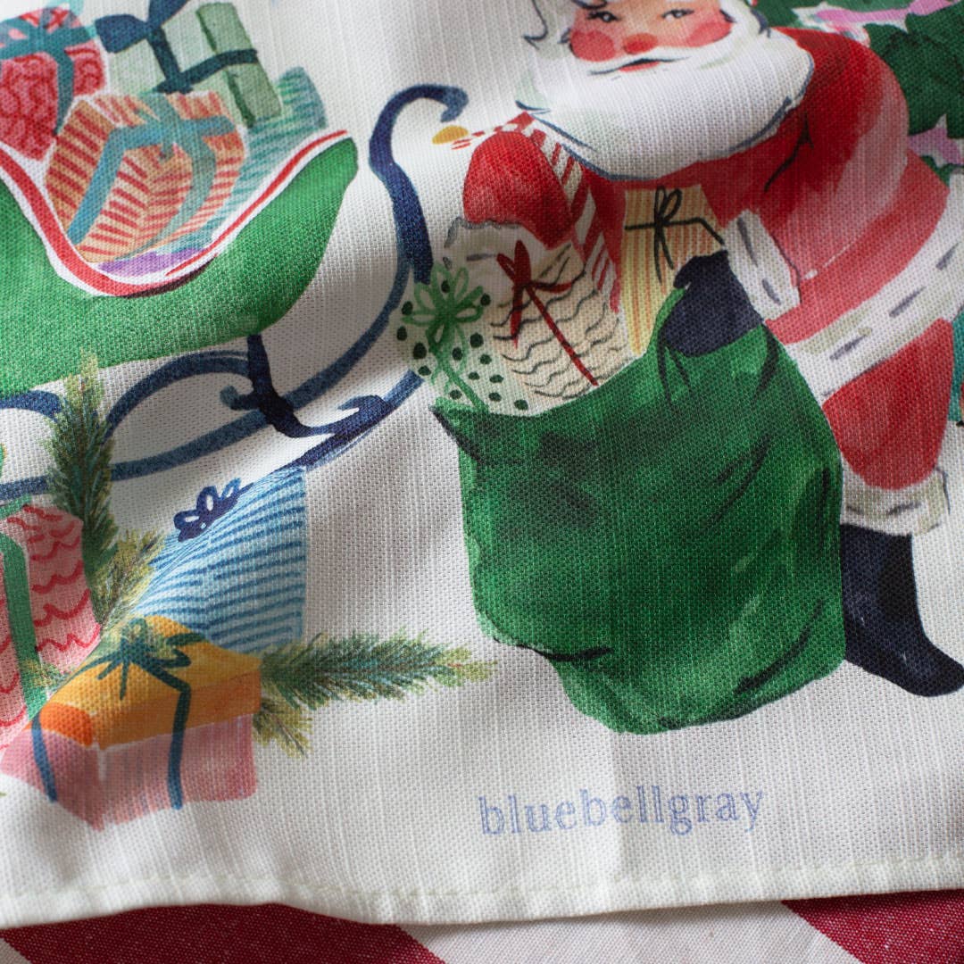 Deer Santa - Christmas Tea Towel