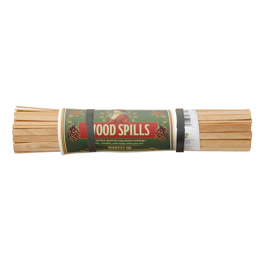 Natural wood spills firelighters, close detail