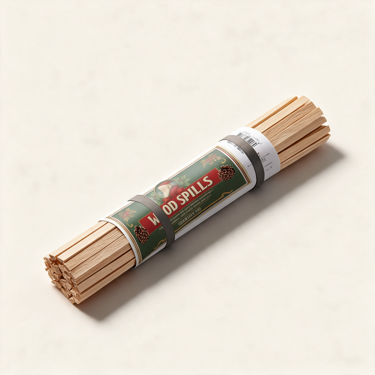 Pack of 100 natural wood firelighter spills