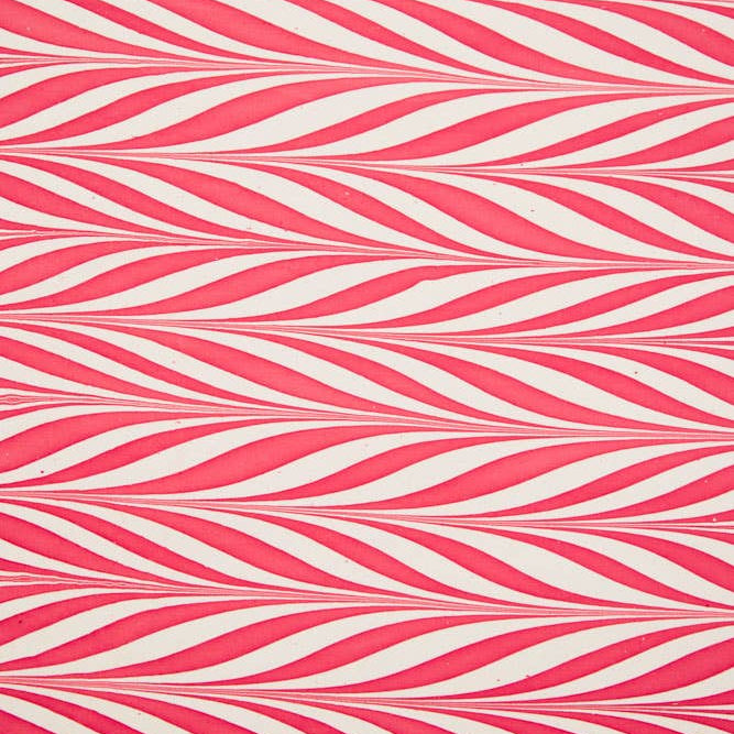Hand Marbled Wrapping Paper Sheets - Candy Stripes Red
