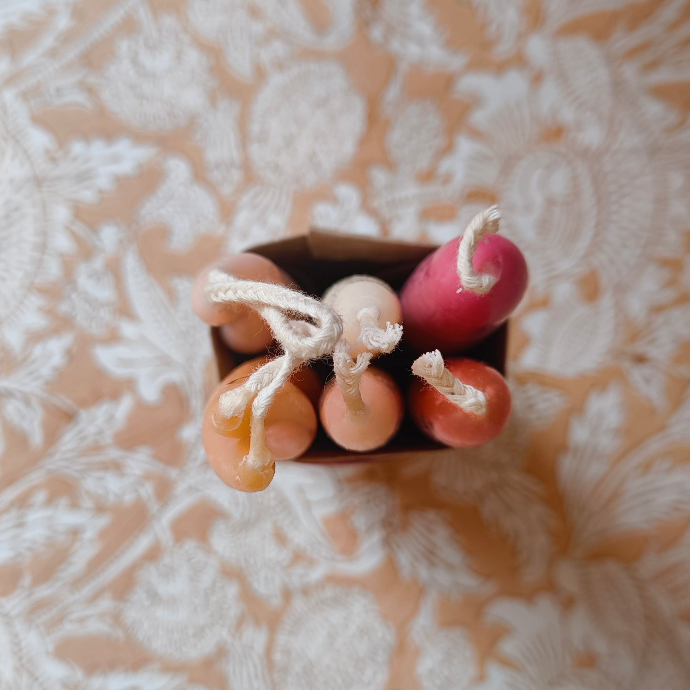 wax atelier pink and red 6 pack of candles