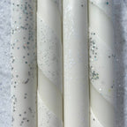 Snowflakes Dip Dye Dinner Candle - Set of 4