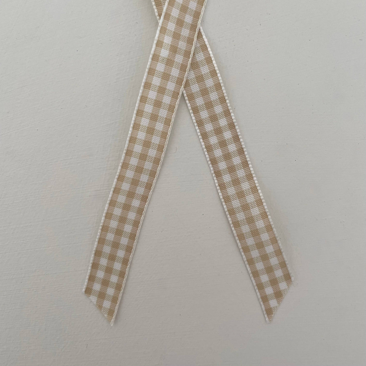 1 3/4" flat top brass bell ornament 33 colors gingham ribbon