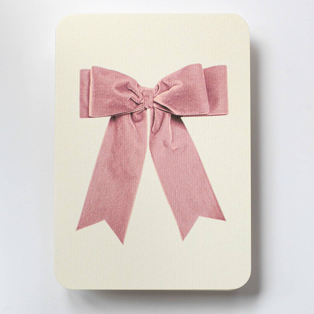 Baby Pink Velvet Bow Greeting Card