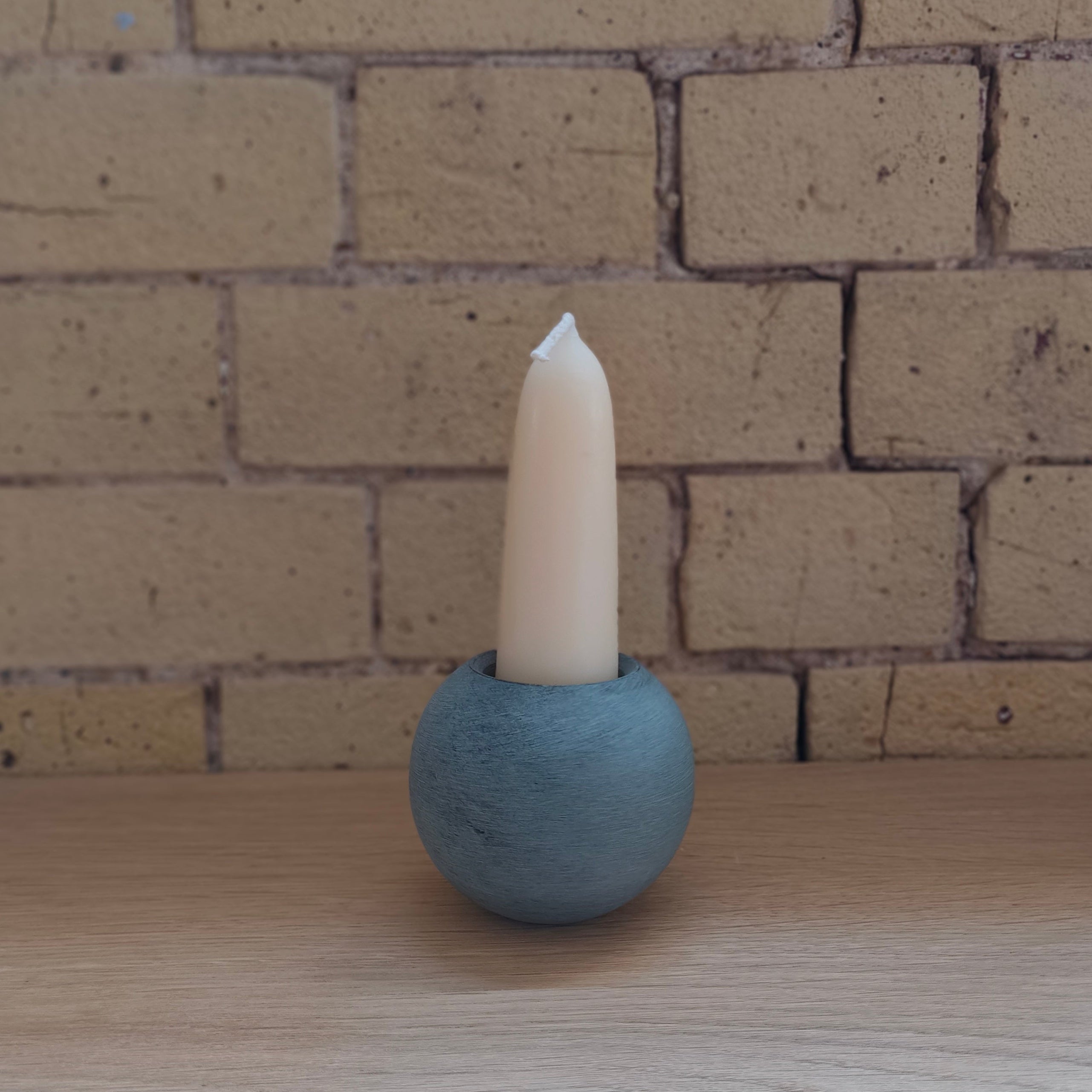 ball of stone candle holder slate