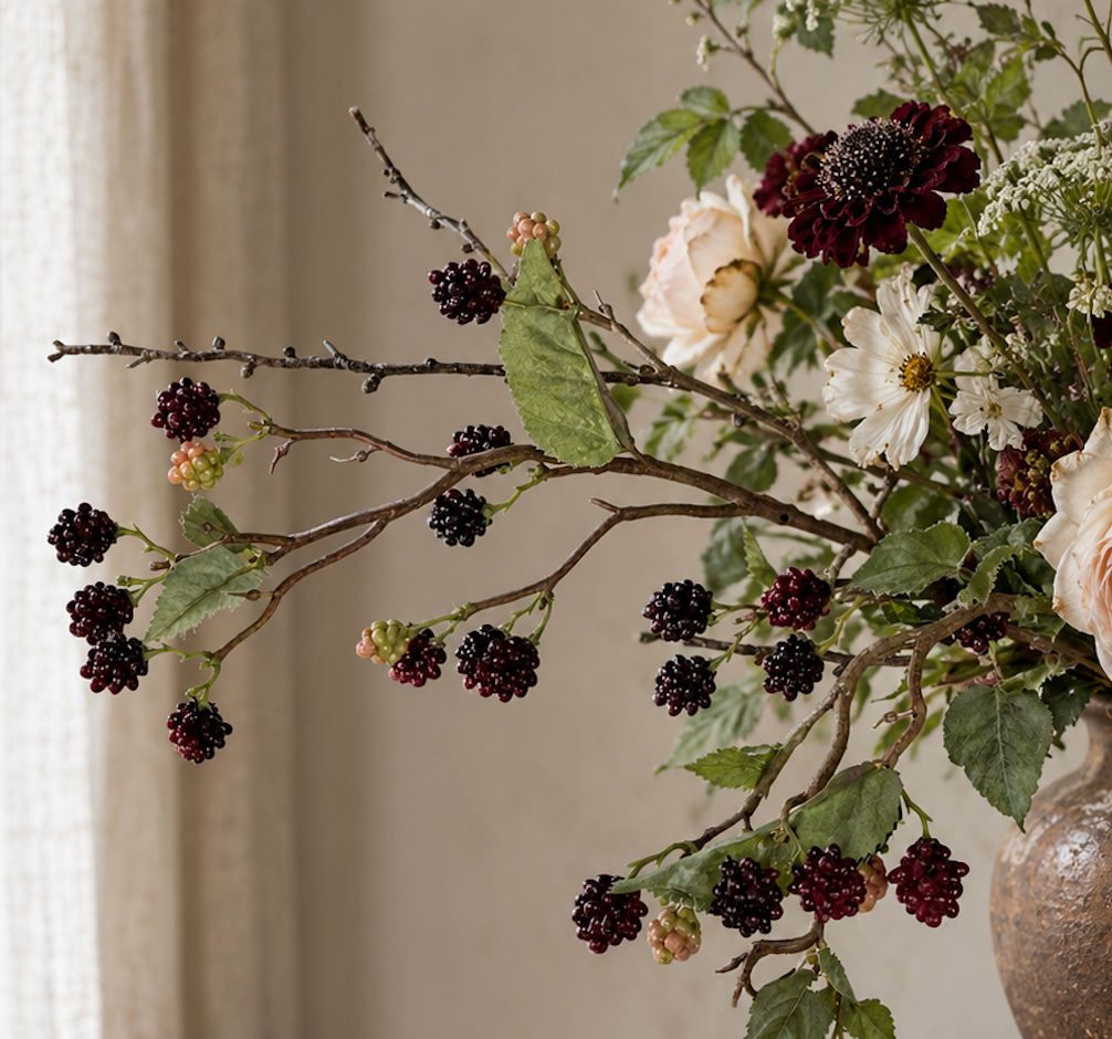Artificial Wild Blackberry Branch Stem