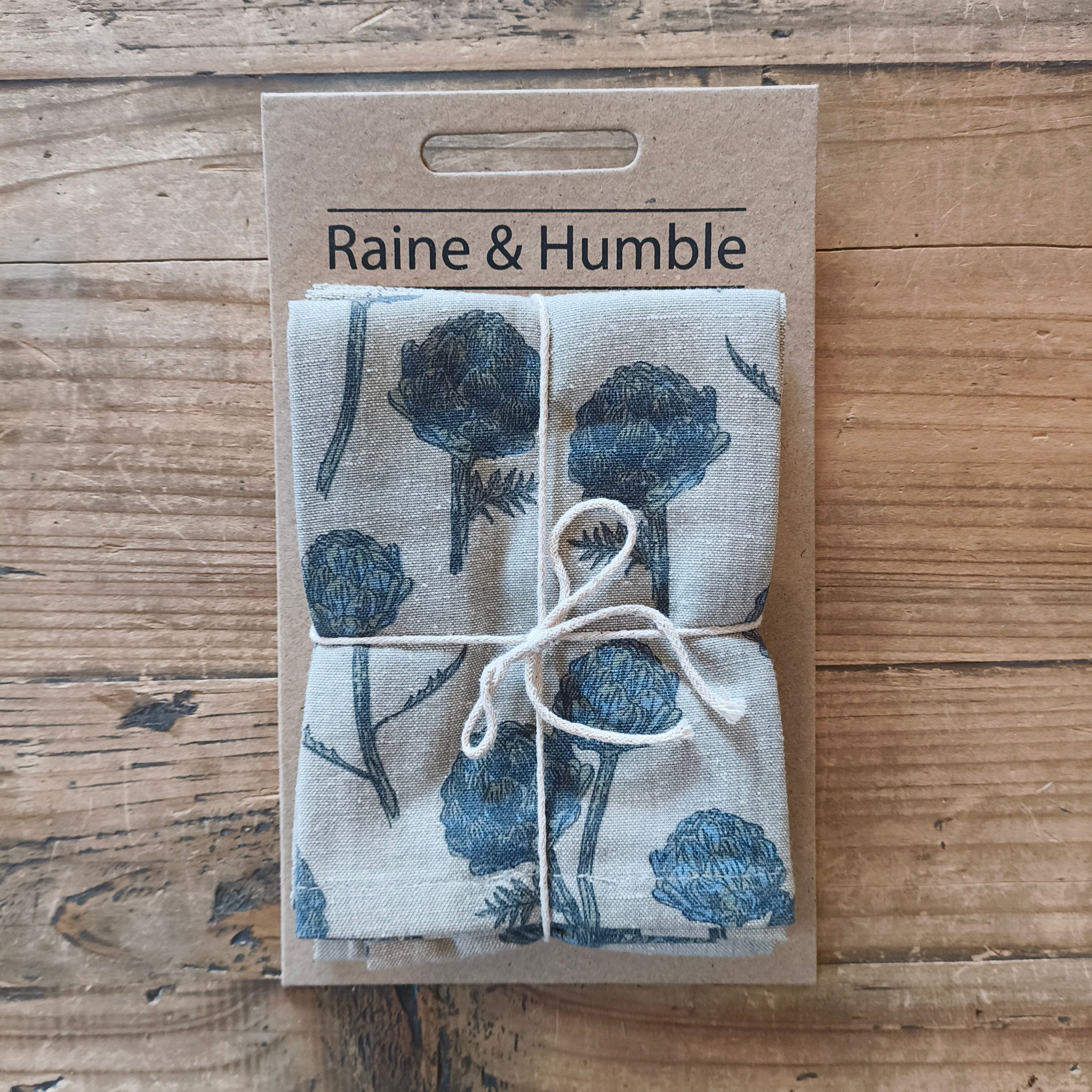 Blue Artichoke Tea Towel Set