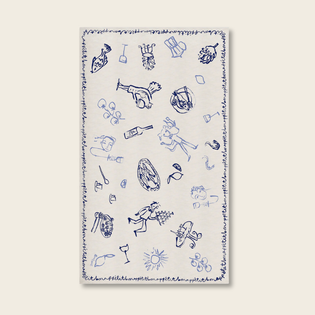 Bon Appétit Linen Tablecloth - Olivia Sewell