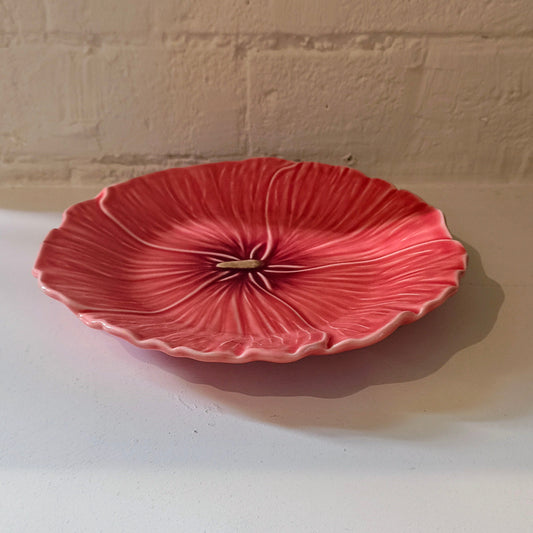 Bordallo orange floral snack plate