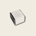 box with words 'brass candle spike' on a beige background