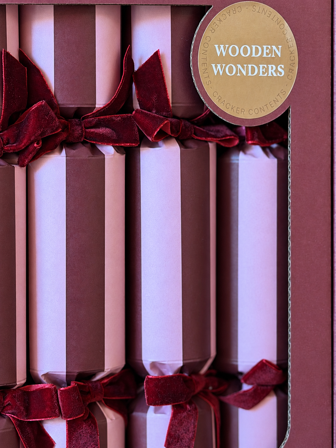 Crimson Blush - Handmade Christmas Crackers