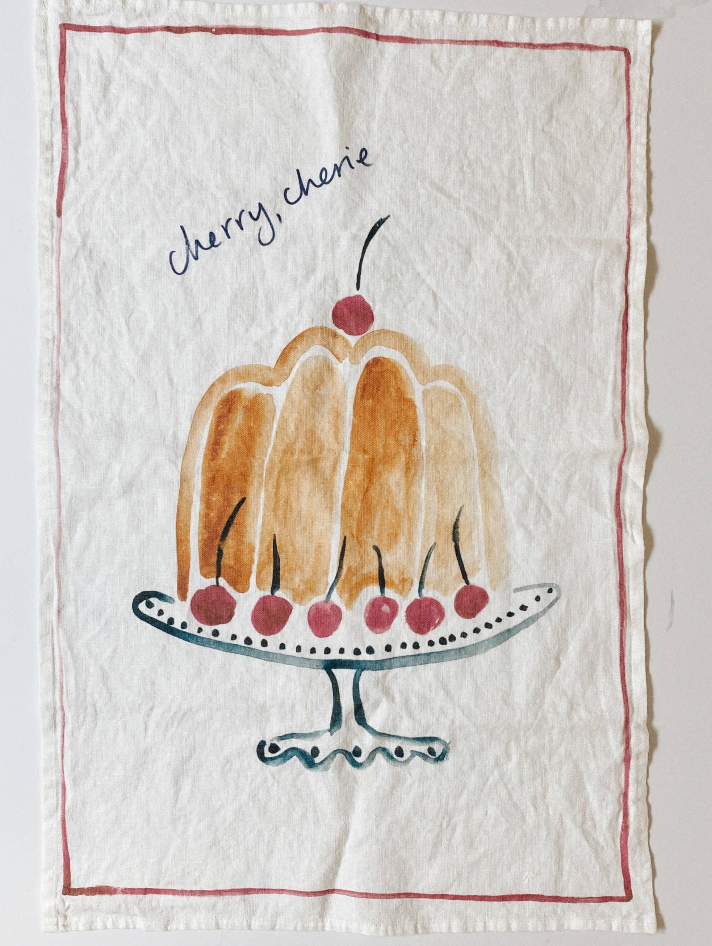Cherry Cherie Pudding Tea Towel