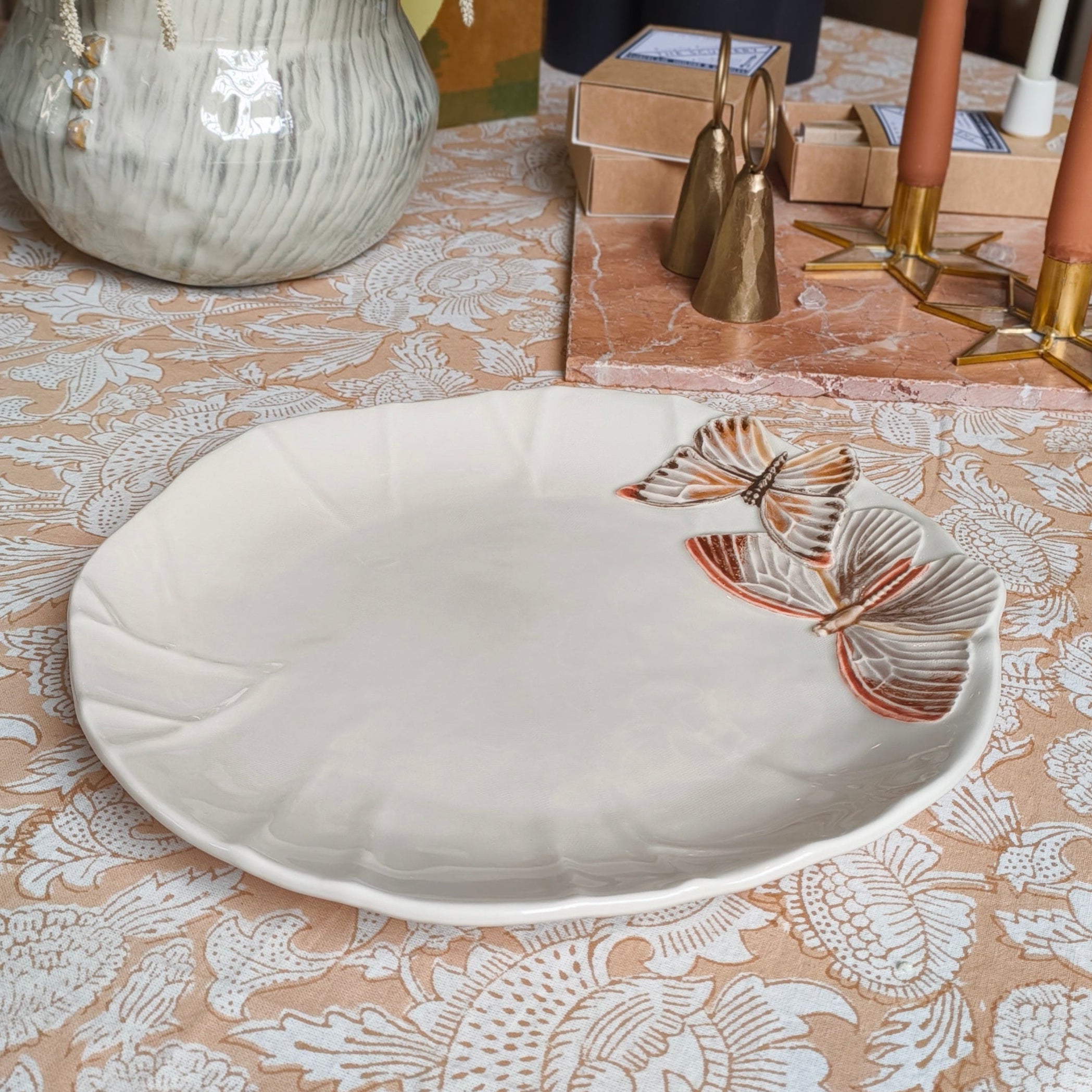 Cloudy Butterflies Dinner Plate  - Bordallo