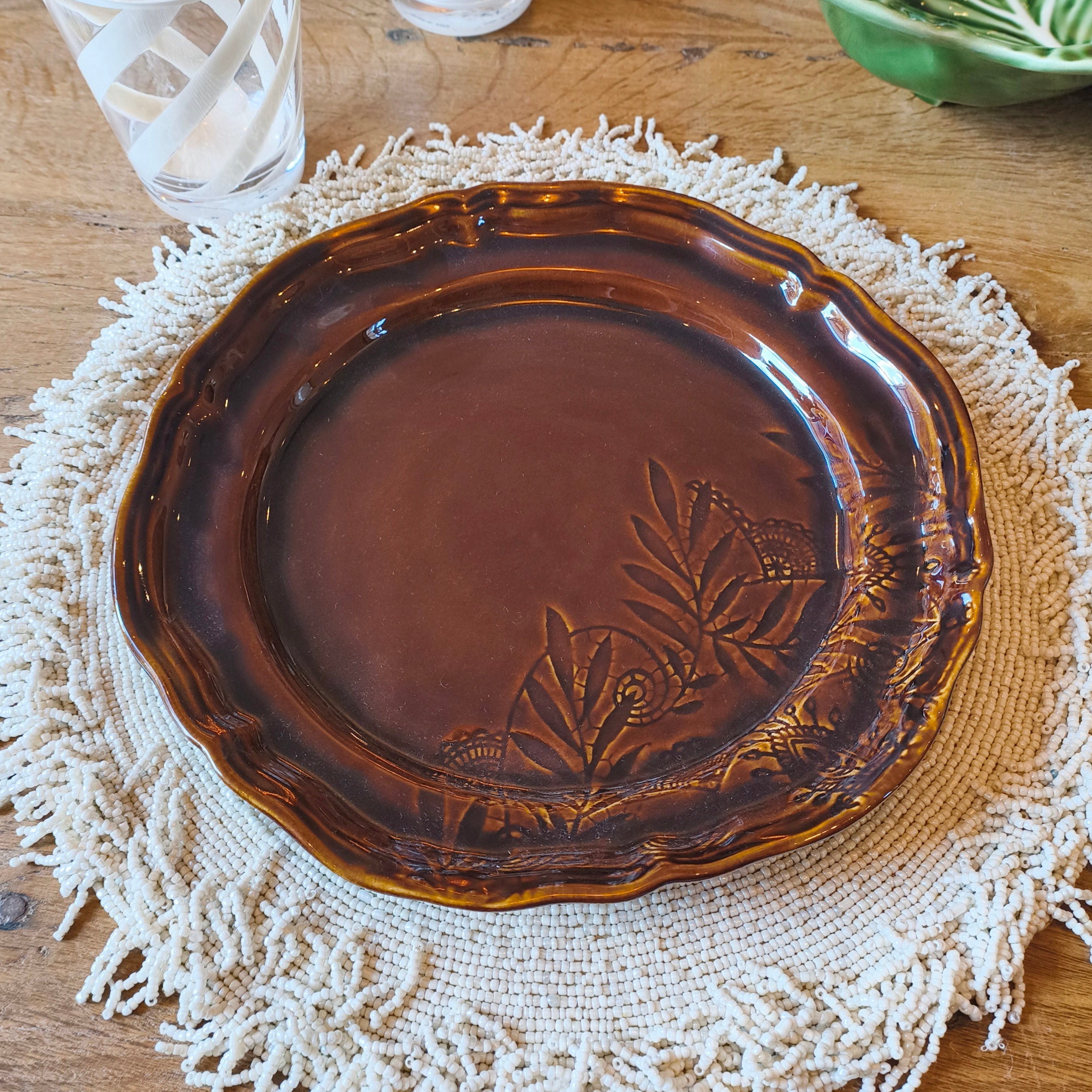 coffee colour dinner plate