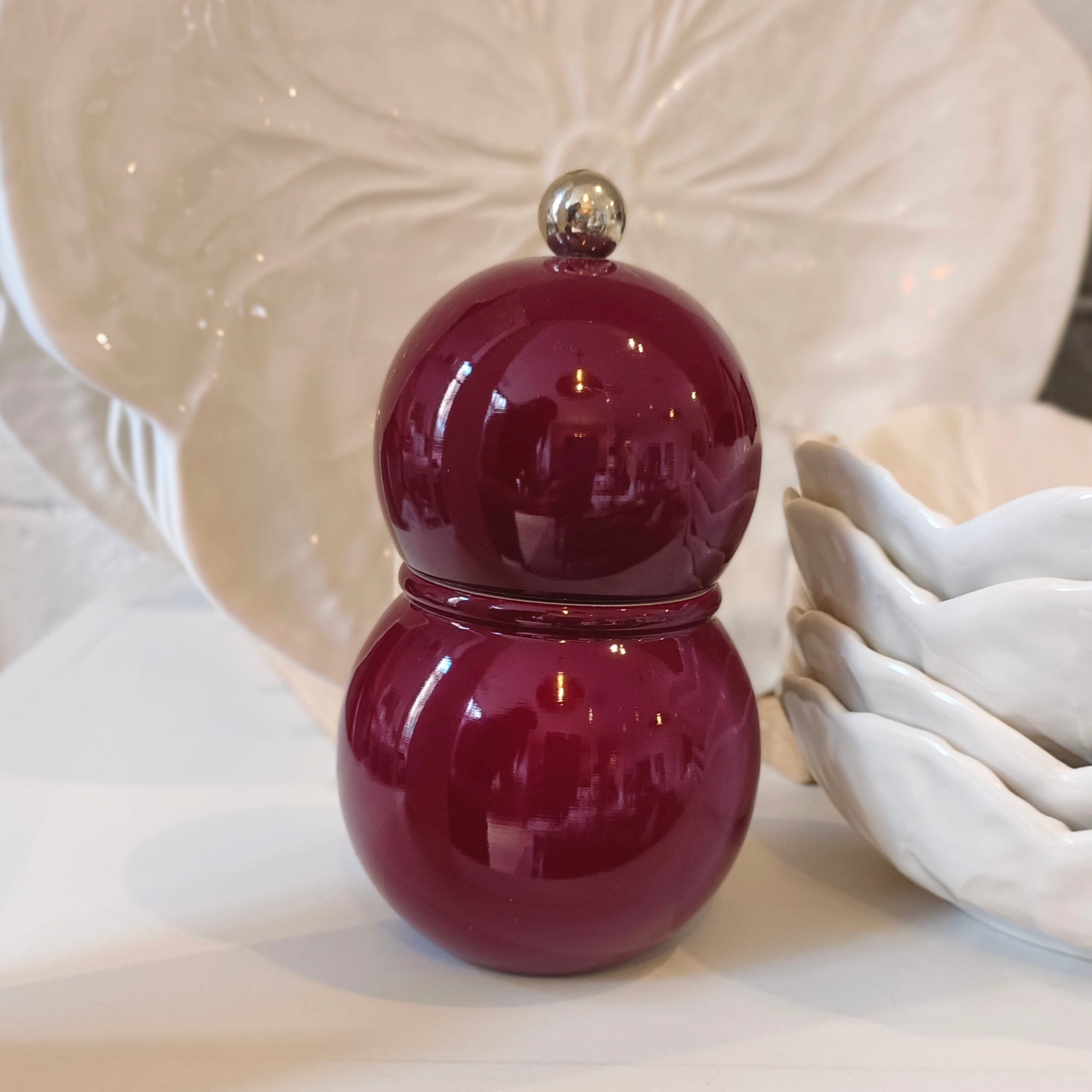 Dark Cherry Chubbie Salt & Pepper Mill by Addison Ross