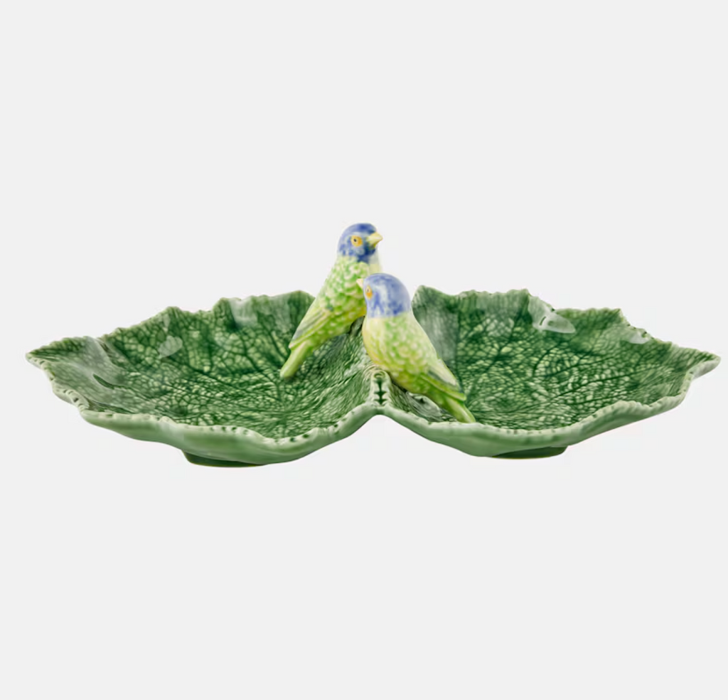 Double Bird Leaf Serving Dish
