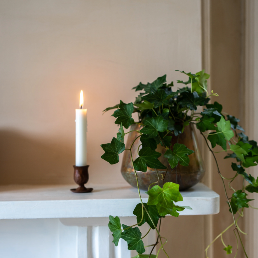 Forged Small Dinner Candle Holder - Rust