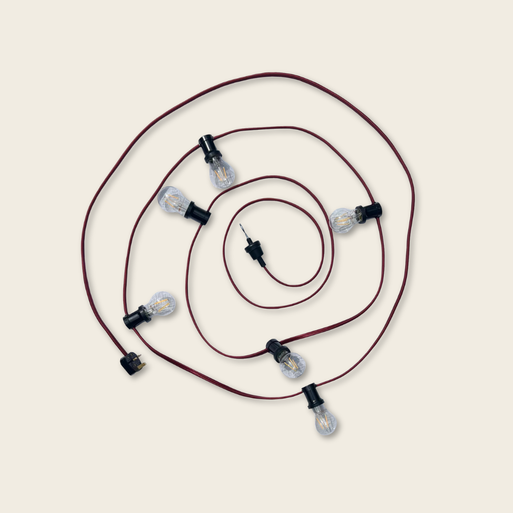 Festoon Light - 6 Metre - Garnet - Lola's Leads