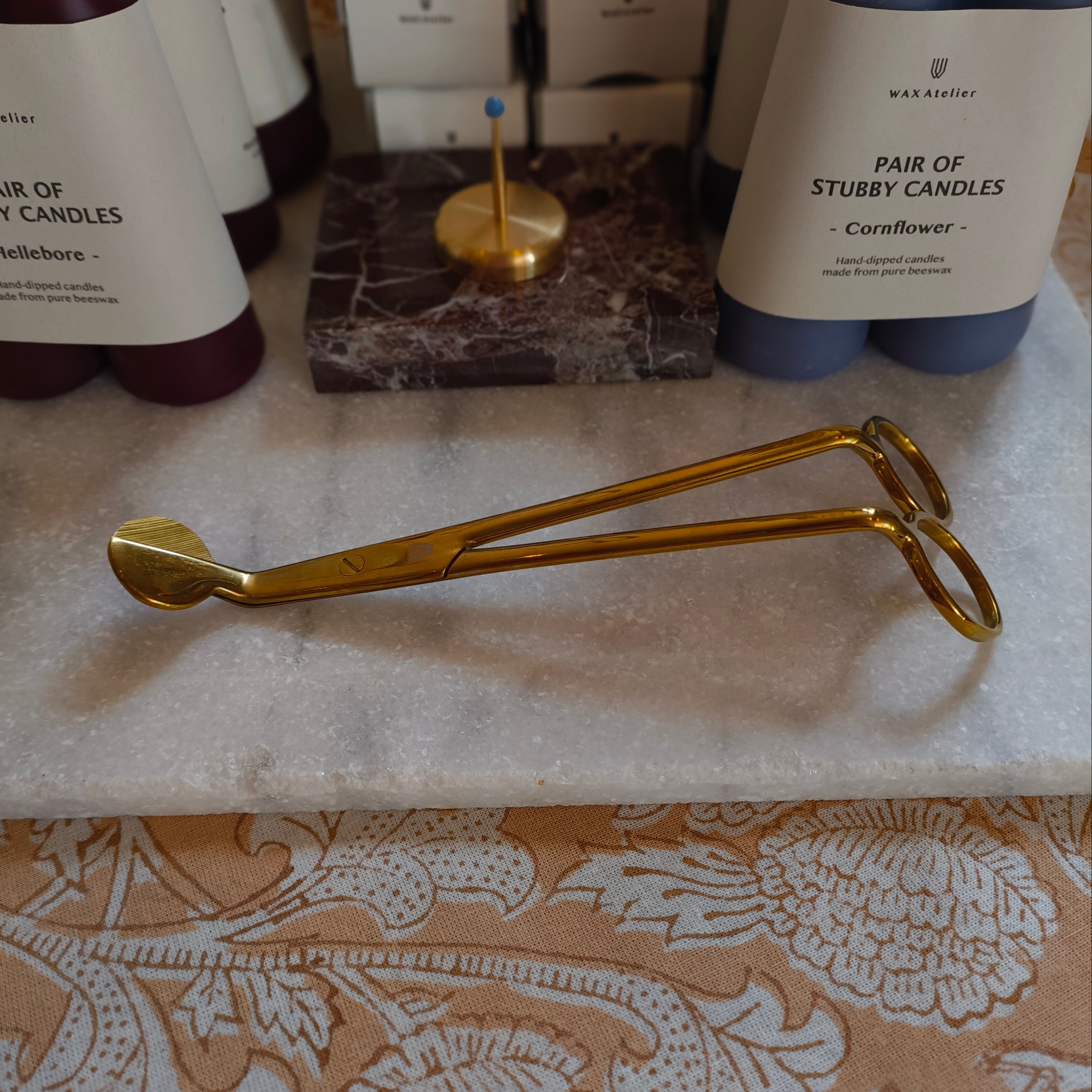 Gold plated stainless steel wick trimmer