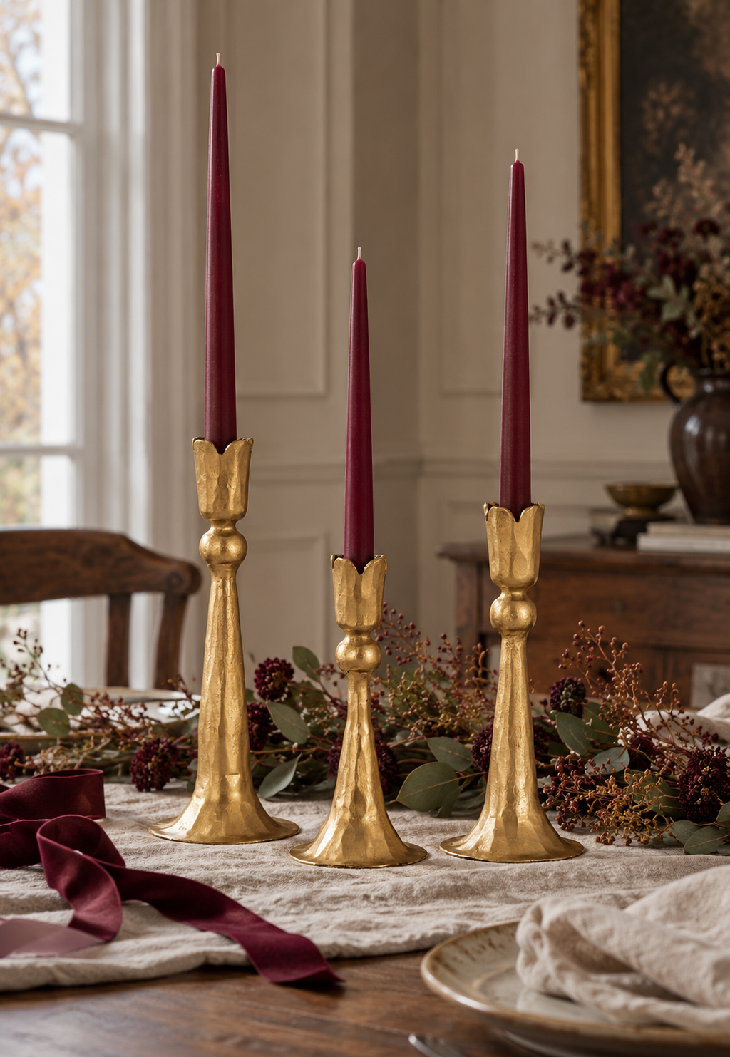 Chicago Art Forged Candlestand - Matt Bright Bronze