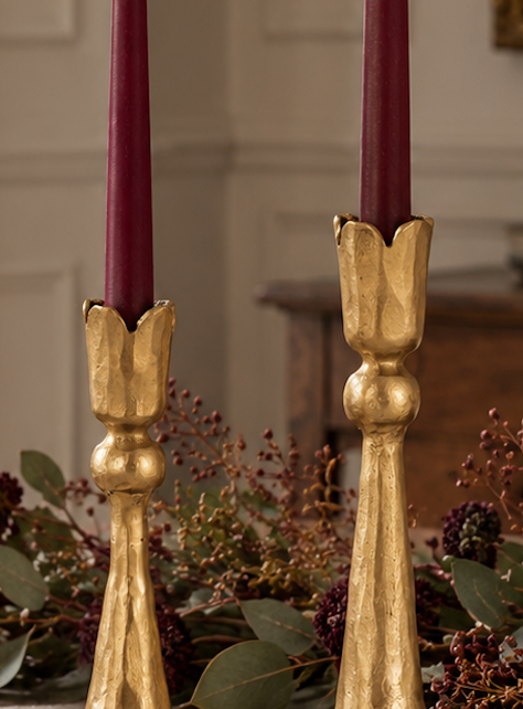 Chicago Art Forged Candlestand - Matt Bright Bronze