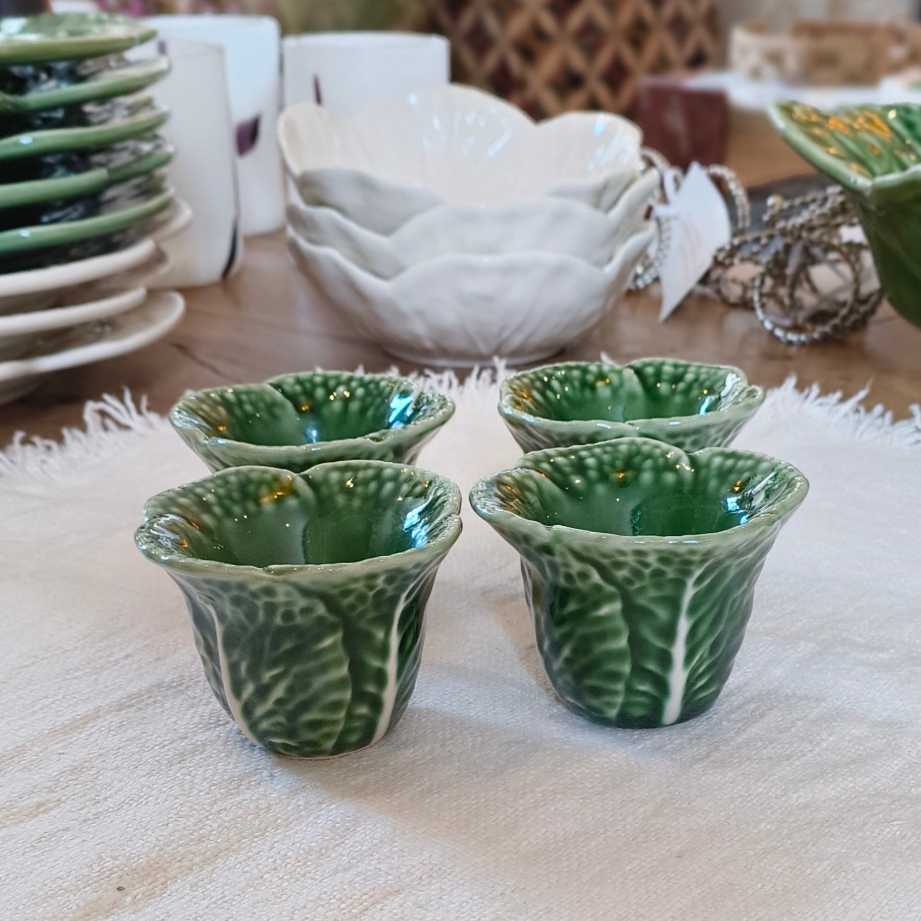 Green Cabbage Egg Cup - Bordallo Pinheiro