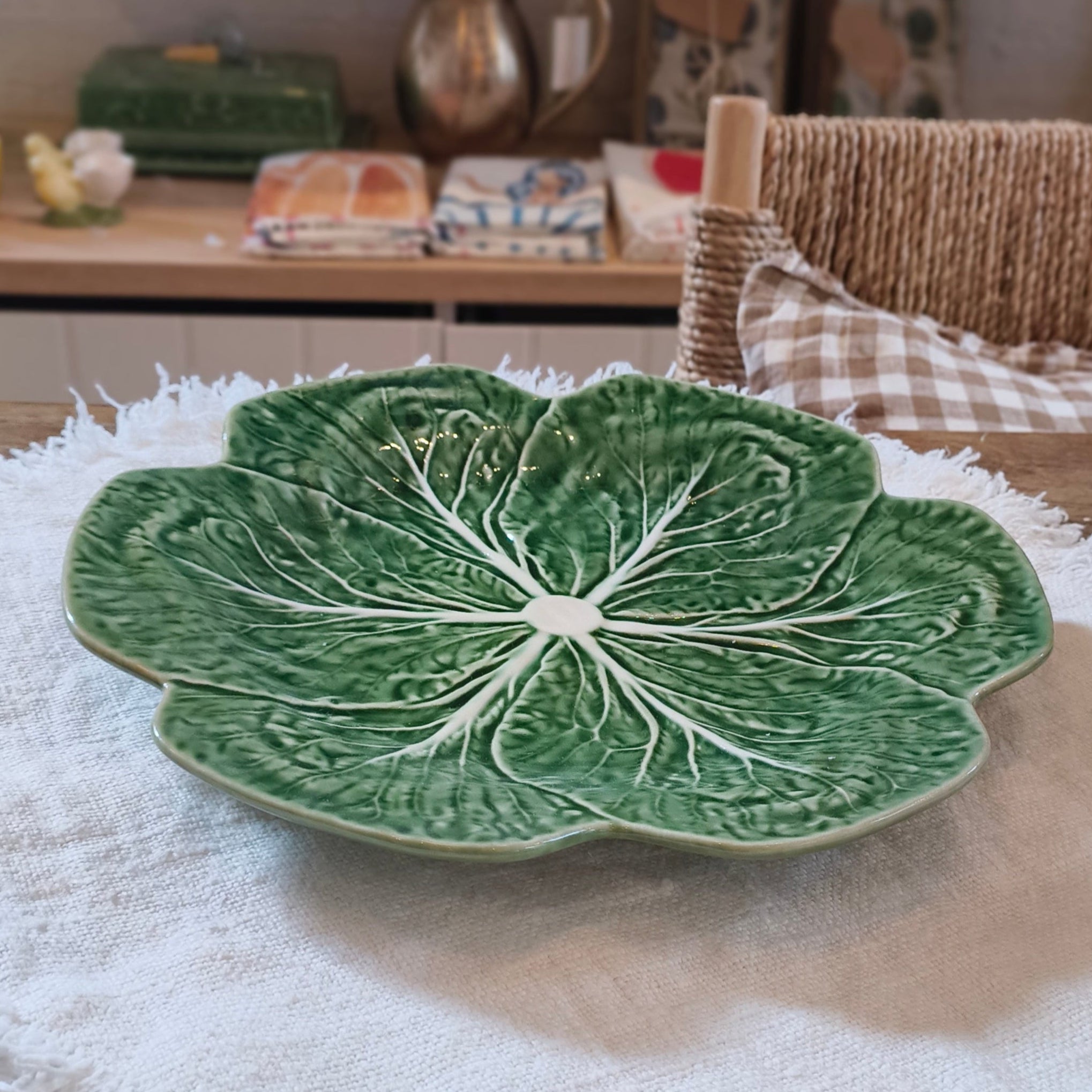Green Cabbage Leaf Dinner Plate - Bordallo
