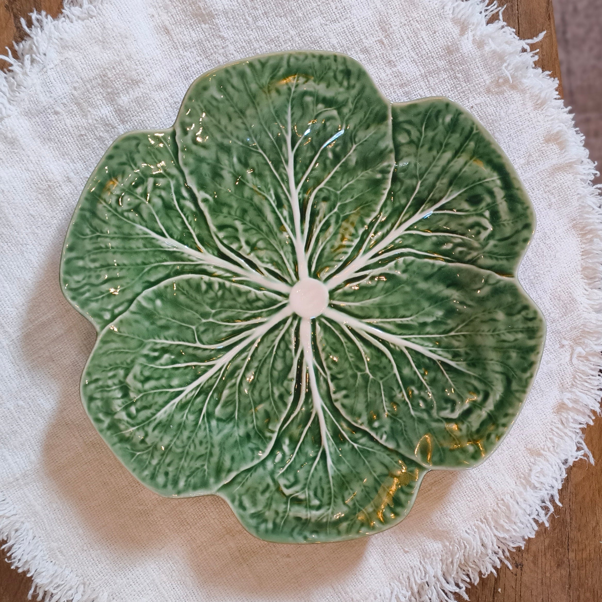 Green Cabbage Leaf Dinner Plate - Bordallo