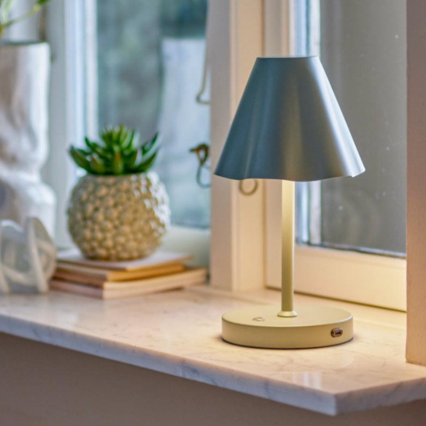 Green Metal Rechargeable Portable Lamp