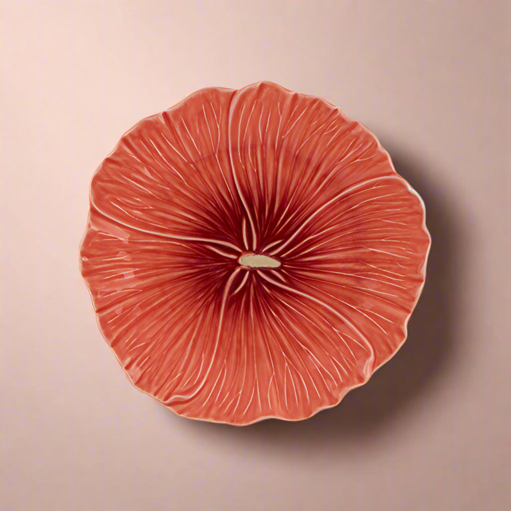 Bordally hollyhock orange snack plate
