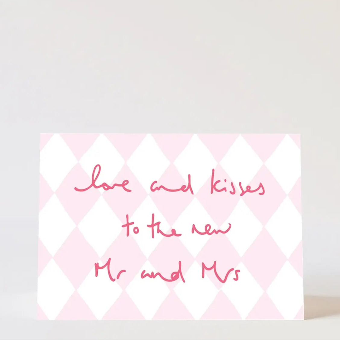 Love and kisses to the new Mr and Mrs Greeting Card