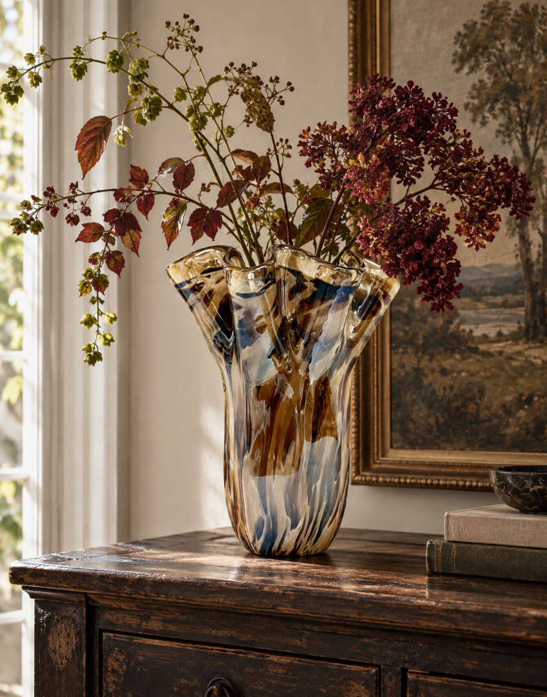 Animalier Handkerchief Vase in Murano Glass