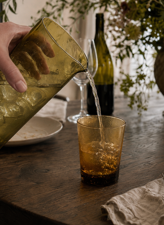Almond Shell Handmade Glass Tumbler