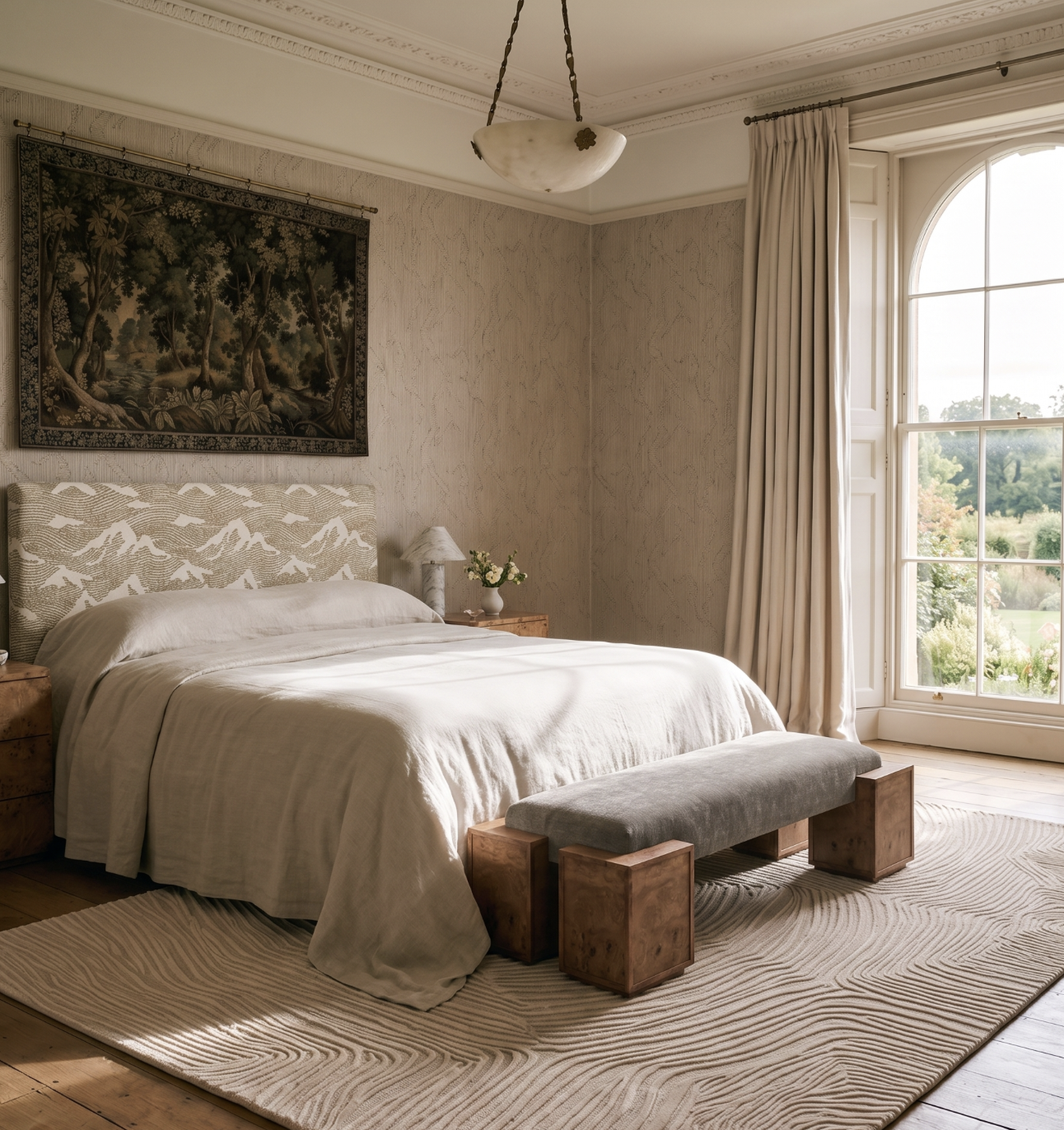 Trace Hand Tufted Rug in Oyster