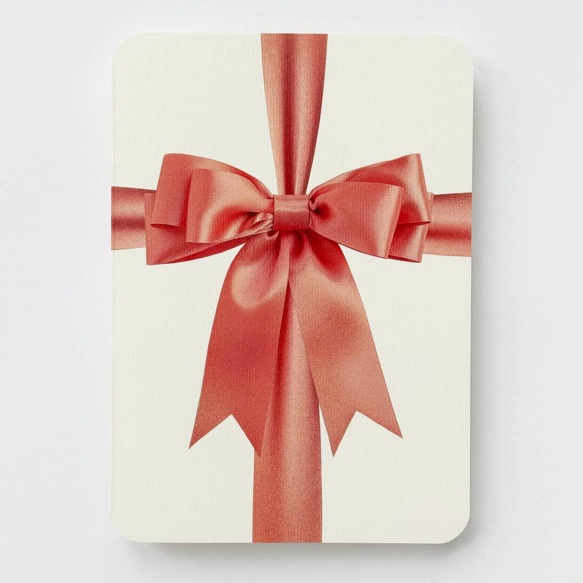 Peach Bow Greeting Card 
