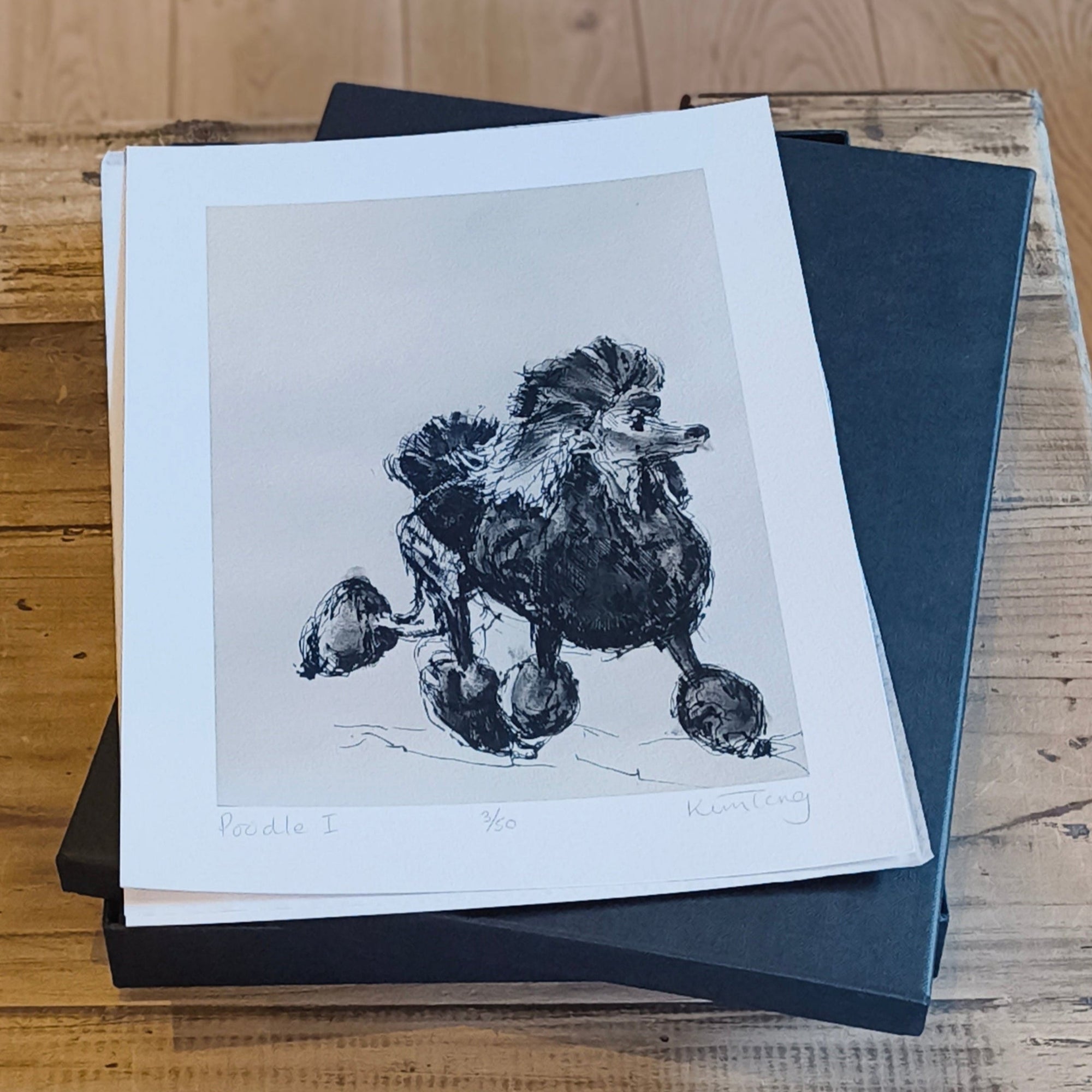 Poodle Print Black and White - Kim Tong