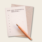 You are wonderful fill in the blank letter press card