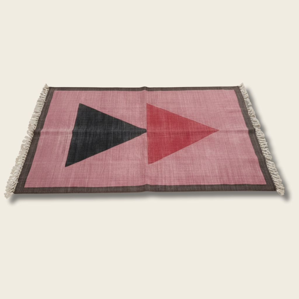 Handmade Cotton Flatweave Rug