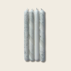 Snowflakes Dip Dye Dinner Candle - Set of 4