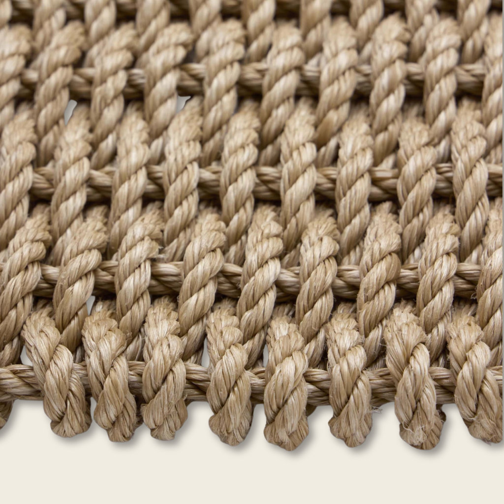 Close up of a rope door mat
