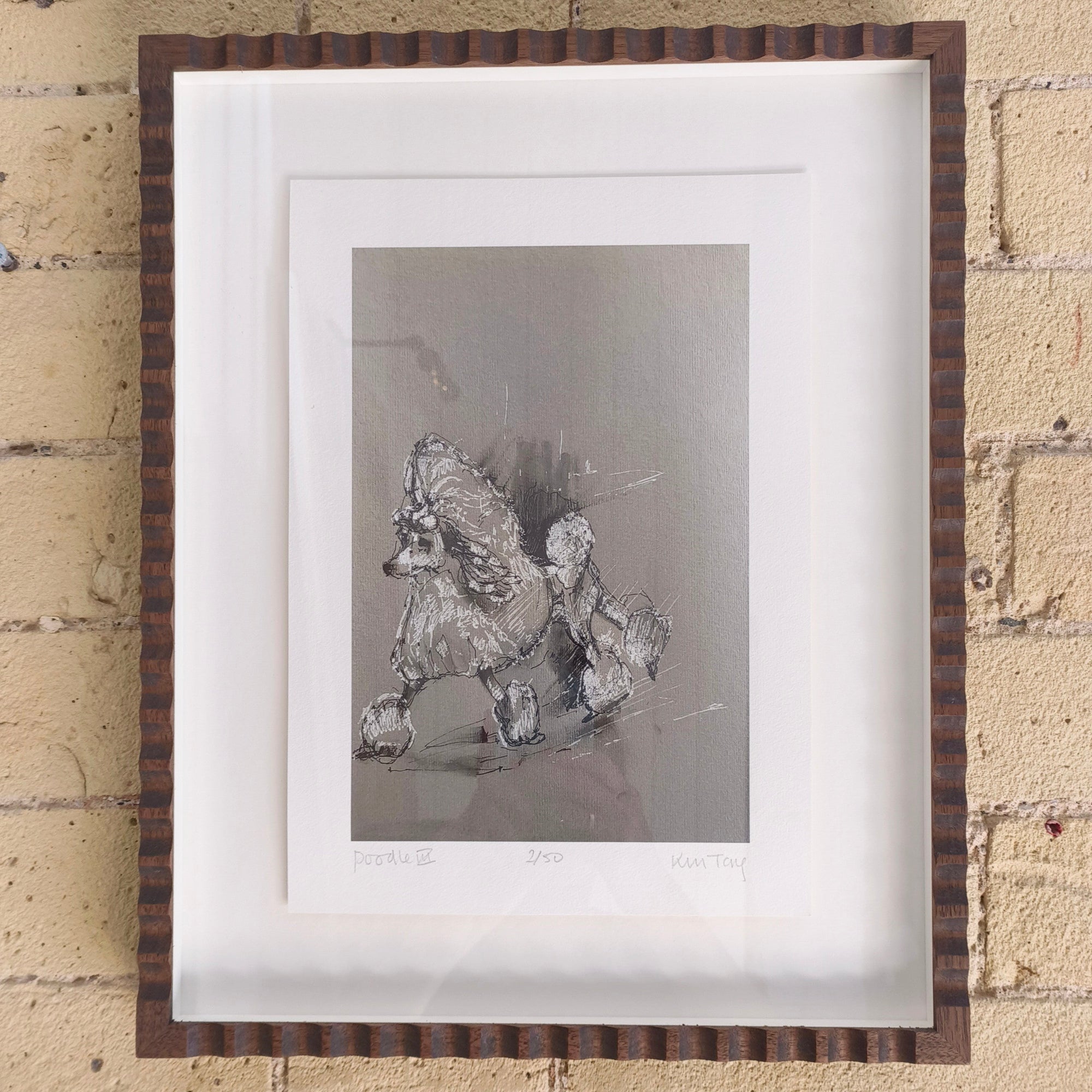 running poodle print by kim tong