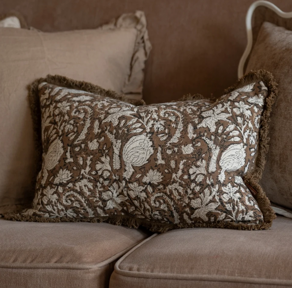 Sadie Brown Print Cushion Cover