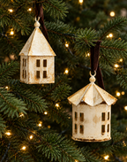 Rustic Christmas House Ornament - Wavye Roof