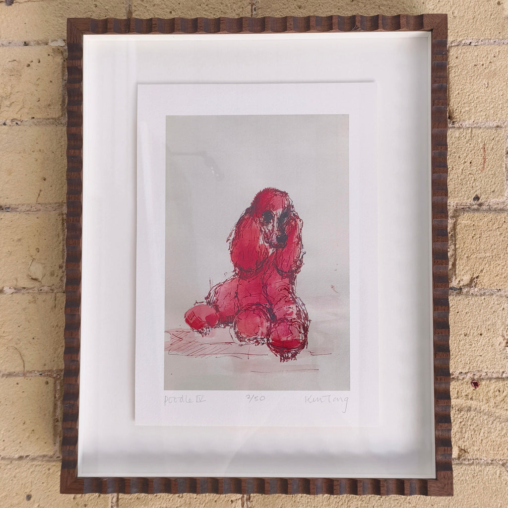 sitting poodle print by Kim Tong
