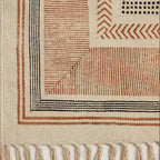 Close up of hand knotted rug