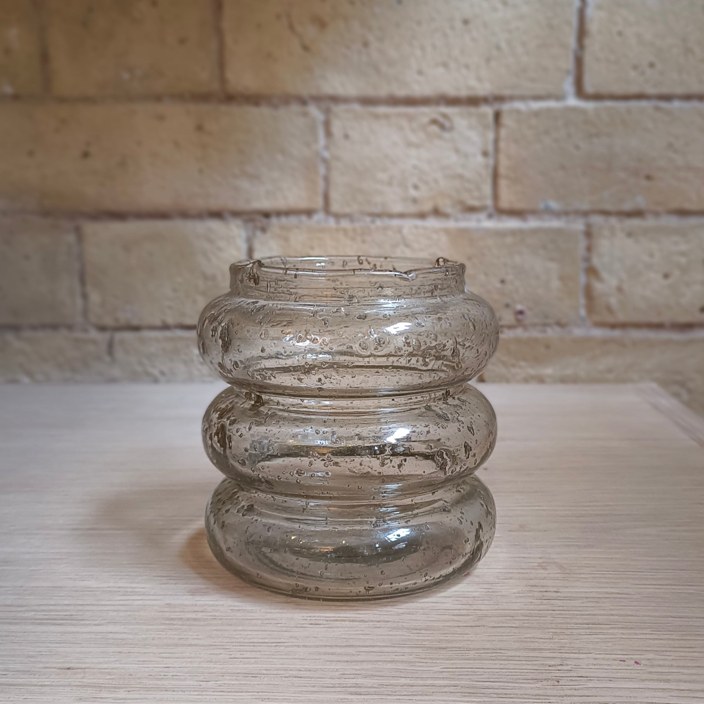 Clear stone glass vase