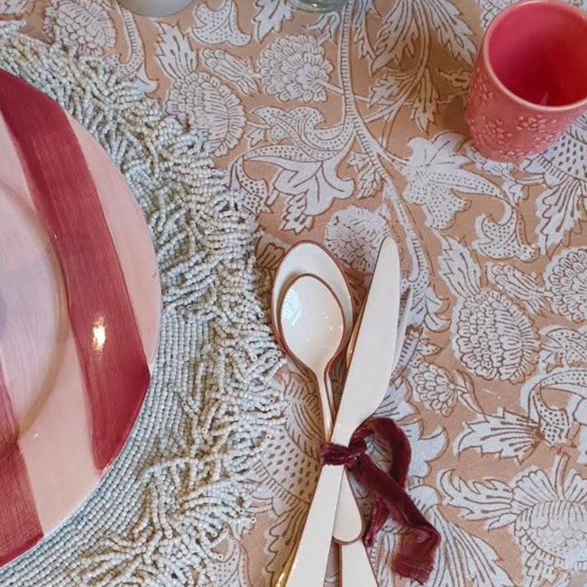 Ivory Beaded Placemat