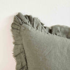 Ruffled Linen Cushion Cover - 50x30cm
